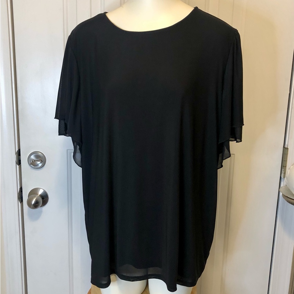 TORRID LAYERED MESH BLOUSE SIZE 2 2X WOMEN PLUS SIZE NWOT